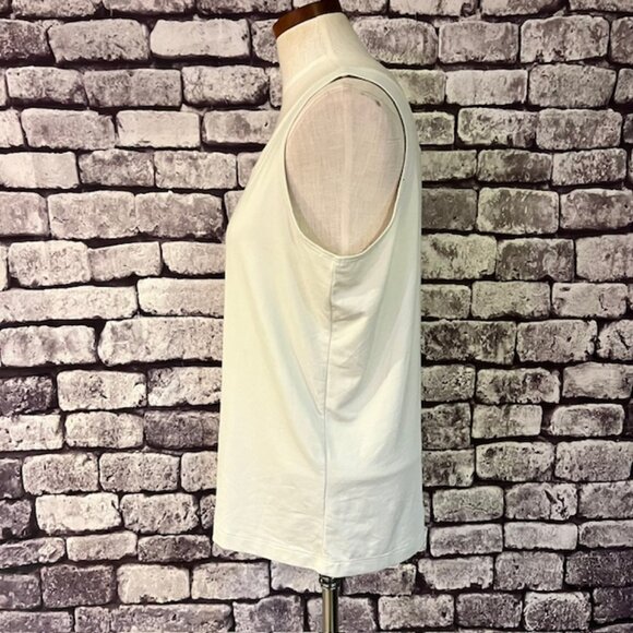 Chico's Additions Ivory Sleeveless Tank Size L - Picture 4 of 9